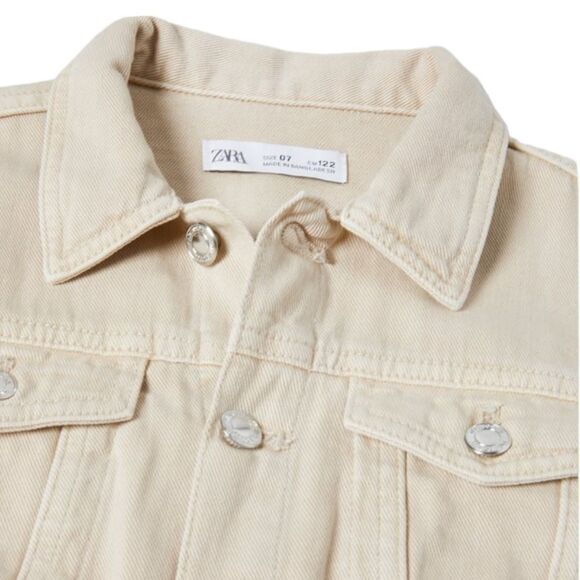 ZARA Kids | Beige | COLORED DENIM JUMPSUIT - Picture 3 of 6